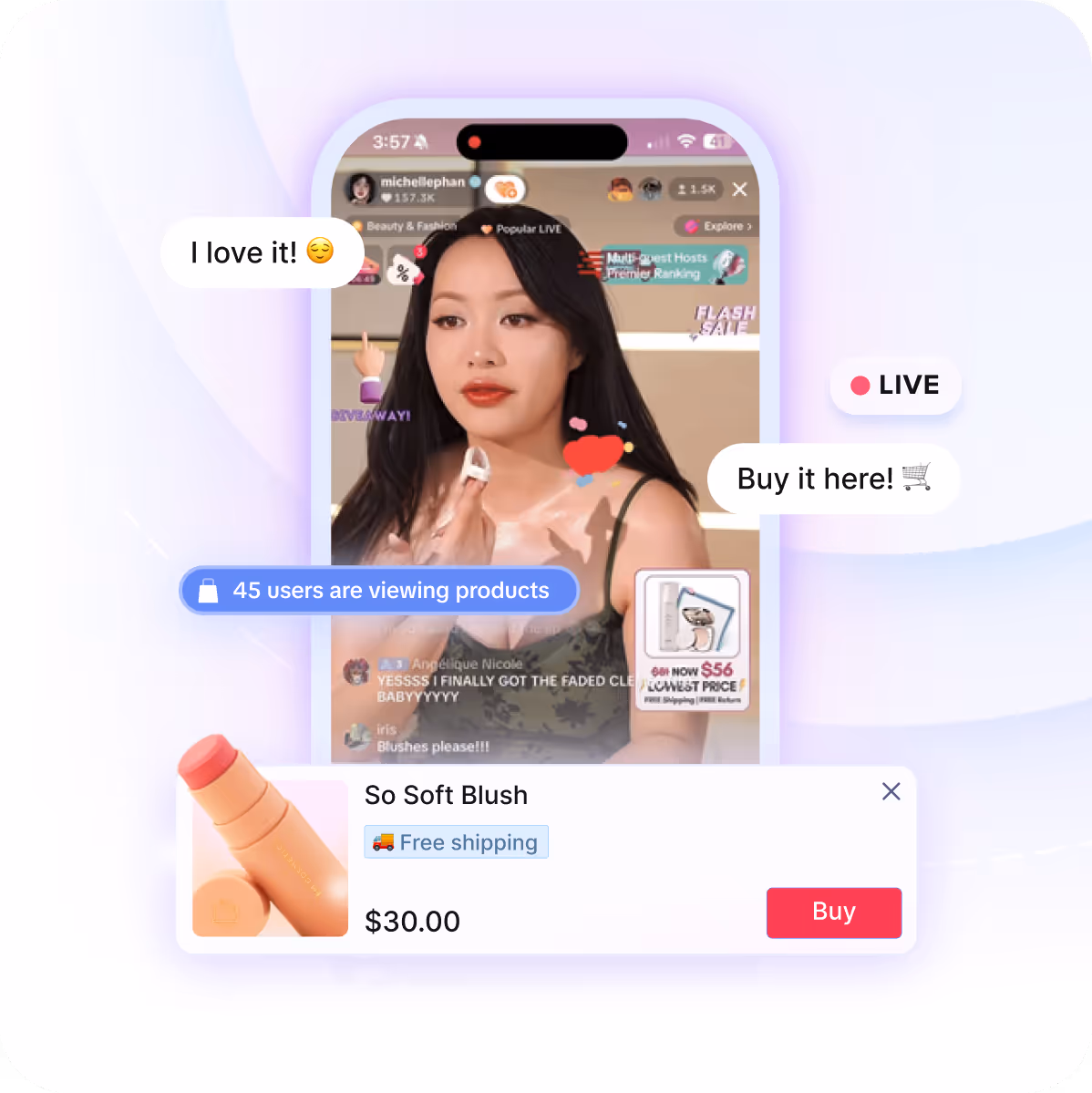 Live Selling Production Mockup